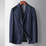 Aidase Men Spring Summer Thin Light Suit Blazer Casual Business Suit Coat Plus Size Boys Long Sleeve Button Up Suit Jacket Plus Size aidase-shop