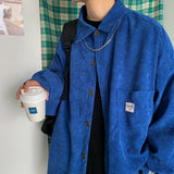 Aidase Men Corduroy Shirts Harajuku Korean Loose Style Long Sleeve Vintage Streetwear Overshirt M-3XL aidase-shop