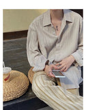 AIDASE  -  Korean Version Solid Color Elastic Fashionable Top Men Solid Color Free Long-sleeved Shirt for Autumn New High-end Trendy Shirt aidase-shop