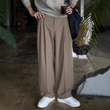 AIDASE  -  Men's Old Money High Waist Pleated Wide Leg Dress Pants Casual Loose Suit Trousers aidase-shop