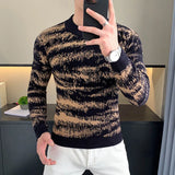 Aidase Autumn Winter Velvet Knitted Sweater Men Long Sleeve Casual Business Sweaters Comfortable Warm Versatile Social Pullover Tops aidase-shop