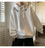 AIDASE  -  Autumn Colourful Letter Print Sweatshirt Fashion American Street Hooded Long Sleeve Trend Loose Pullover Top Men Women Clothing aidase-shop