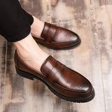 Luxurious Men Dress Shoes  Inner High Loafers Men Shoes Casual Shoe Man Fit Classic Party British Men's Height-increasing Shoes aidase-shop