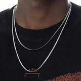 AIDASE  -  3MM Retro Miami Cuban Link Chain Necklace Simple Stainless Steel Men's Necklace Fashion Jewelry Accessories aidase-shop
