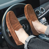 AIDASE  -  Men's Loafers Hot Selling Spring Autumn Men's Suede Leather Shoes for Commuting Massage Sole Flat Bottomed Walking Shoes aidase-shop