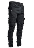 AIDASE  -  New Stretch Denim Men's Side Pocket Slim Skinny Jeans aidase-shop