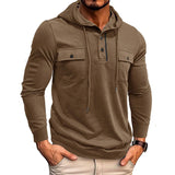 AIDASE  -  Spring Autumn Men's Hoodies Fashion Loose Solid Hooded Sweatshirts Men Casual Long Sleeve Vintage Sports Hoodie Male Streetwear aidase-shop