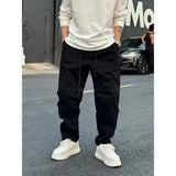 AIDASE  -  plus Size 300 Pou Hong Kong Sle Retro Workwear Casual Pants Men Summer Loose Straight Wide Leg Sports Trendy Brand Ins aidase-shop