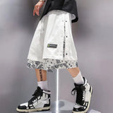 Aidase Men Short Basketball Paisley Hippie Streetwear Hip Hop Harajuku Retro Printed Irregular Loose Wide leg aidase-shop