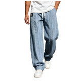 AIDASE  -  H Apparel Men'S Casual Pants Spring And Summer Straight Loose Lace Up Sports Casual Pants Jacquard Pants Pantalones Hombre aidase-shop