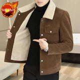 Aidase Thick Corduroy Men's Coats Winter Fleeced Warm Slim Fit Male Jackets Novelty In Deals Fast Delvery On Offer Aesthetic Stylish aidase-shop