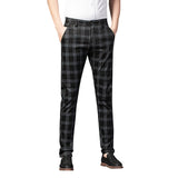 AIDASE  -  Men's Fashion Casual Mid Waist Slim Pants Daily Home Straight Pants aidase-shop
