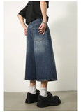 AIDASE  -  Retro Japanese Loose Lazy Sle Slimming Jeans Seven-Five Pants Trendy Summer Cool Feeling adient Color Eight-Five Pants aidase-shop