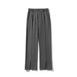 Aidase Grey Black Suit Pants Men Fashion Society Men Dress Pants Korean Loose Straight Pants Men Office Formal Trousers M-3XL aidase-shop
