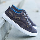 AIDASE  -  Men's Canvas Shoes Flat Low helpVulcanized Shoes Men's Sneakers New Men's Black Casual Canvas Shoes Men's Shoes Sneakers aidase-shop