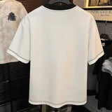 AIDASE  -  Men's Clothing Summer Men's Personalized Round Neck Simple Luxury Breathable T-Shirt Comfortable Lightweight Custom Design aidase-shop