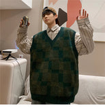 AIDASE  -  new vest knitted sweater for autumn and winter outerwear trend V-neck loose sleeveless sweater aidase-shop