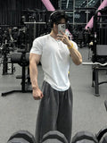 AIDASE  -  American Sle Fitn Training ort Sve T-irt Qui Dry Heavy oulder Sve Tight Muscle Slim Fit f Sve for Men aidase-shop