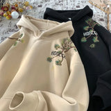 Aidase Retro Men Hoodies Letter Embroidered Oversized Hoodie Fashion Loose Pullover Hip Hop Hooded Sweatshirt Man Women Clothing aidase-shop