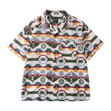 AIDASE  -  Cuban Collar Printed Short Sleeved Min's Shirt 2025 Korea Fashion Contrast Color Single Breast Male Tops Loose 21E5330 aidase-shop