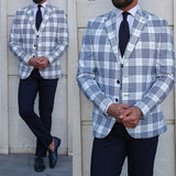 AIDASE  -  Classic 2 Piece Men Suits Coat Vest Groom Stripe Business Suit Business Wedding Blazer Pants Prom Party Jacket Size Customized aidase-shop