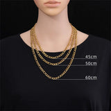 AIDASE  -  6 mm Stainless Steel Men Figaro Chain Necklace Silver Color Basic Chain Necklace For Women Hip Hop Jewelry Party Accessories aidase-shop