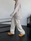 Aidase Trousers Man Summer Straight White Wide Cargo Pants For Men Slacks Luxury Cotton Street Vintage New In Fashion Y2k High Quality