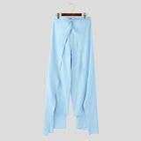 AIDASE  -  Men Irregular Pants Solid Elastic Waist Joggers Trousers Men Streetwear Loose Pleated Fashion Casual Men Long Pants aidase-shop