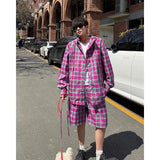 AIDASE  -  Summer Men's Sets Long Sleeved Hooded Shirt Trendy Summer Fashion Set Contrast Color Long Sleeve Casual aidase-shop