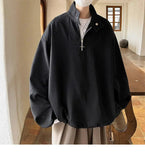 AIDASE  -  Trend Men Sweatshirt  Metal Zipper Decoration Long Sleeve Stand Collar Solid Color Male Jacket Coats 2025 New Tide 21E6616 aidase-shop