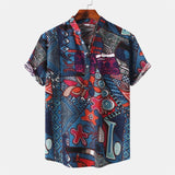 AIDASE  -  Mens Summer Fashion Casual Print Seaside Beach Shirt Shirt Short Sleeve Shirt Comfort Classic Fit Office Wear Men'S Shirt aidase-shop
