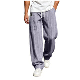 AIDASE  -  H Apparel Men'S Casual Pants Spring And Summer Straight Loose Lace Up Sports Casual Pants Jacquard Pants Pantalones Hombre aidase-shop