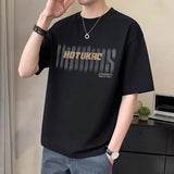 AIDASE  -  Fashion O-Neck Printed Letter Short Sleeve Casual T-Shirts Men's Clothing Summer New Loose All-match Tops Punk Tee Shirt aidase-shop
