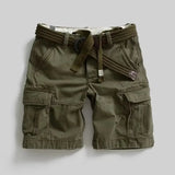 AIDASE  -  American Retro Workwear Shorts Casual Loose Men's Multi-Pocket Pants Comfortable Five-Part Trousers Mid-Length plus Size aidase-shop