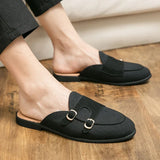Aidase Men Half Slipper Shoes For Men Rhinestone Luxury Loafers Fashion Zapatillas Hombre Casual Shoes Sapato Social Masculino Mules aidase-shop