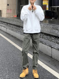 AIDASE  -  Slim Straight Casual Pants for Men in Military een Vintage Logging Workwear Sle Yellow  Boots Matching Autumn Cotton aidase-shop