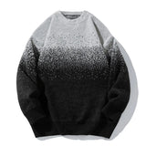 Aidase Faux Mink Plush Gradient Splicing Design Sweater Men's Autumn Winter Loose Lazy Wind Warm Couple Knit Sweater Keep Warm Velvet aidase-shop