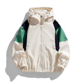 AIDASE  -  Couple models tide clashing color outdoor windbreaker men and women with the same paragraph hooded punching jacket male spring a