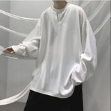 Aidase Spring Autumn Winter Solid Print Letters Casual Men Loose Sporty Cool Boys Soft Pullover T Shirt Long Sleeve Top Two-piece Suit aidase-shop