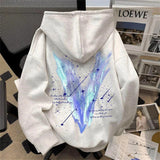 AIDASE  -  American Retro Letter V Graphic Fleece Y2K Hoodies For Men Hip Hop Fashion Oversized Hooded Sweatshirts Streetwear Hoody Clothes aidase-shop