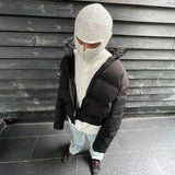 Aidase Spring Fall Personalized Y2k Street Hip Hop Sweater Fashion Zipper Hood Cardigan Men's Long Sleeve Jacket Neutral Knitted Coat aidase-shop