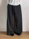 AIDASE  -  Unisex Wide-Leg Trousers - High Waist with Button Fly Pleated Relaxed Fit aidase-shop