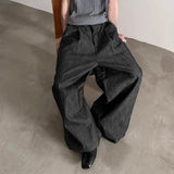 AIDASE  -  Men Wide Leg Pants Solid Color Button Joggers Loose Casual Straight Trousers Men Streetwear Korean Style Male Long Pants aidase-shop