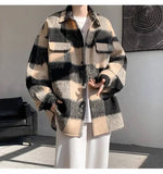 AIDASE  -  American Style Men's Woolen Jacket Loose High Street Large Pocket Decoration Long Sleeve Turn-down Collar Men Coats 21E7628 aidase-shop
