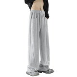 AIDASE  -  Gray Men's Autumn American High Street Heavy Sports Trendy Brand Straight Casual Wide-leg Trousers