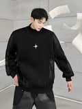Aidase Darkwear Hollowed Out Mesh Design Long Sleeve Men Sweatshirt New Autumn Korean Fashion Long Sleeve Male Tops aidase-shop