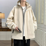 AIDASE  -  Men Spring Autumn Solid Color Jacket Line Sense Design Version Loose Thin Fashion Trend All-purpose Fabric Breathable Comfort aidase-shop