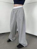 AIDASE  -  Men Drawstring Waist Loose Straight Leg Wide Leg Sports Sweatpants With Pockets aidase-shop