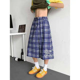 AIDASE  -  American Style Male Shorts Contrast Color Plaid Casual Pants Summer 2025 New Loose Versatile Straight-leg Menswear aidase-shop