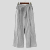 AIDASE  -  Men Pants Solid Color Drawstring Joggers Casual Long Pants Men 2025 Streetwear Loose Workout Fashion Male Trousers S-5XL aidase-shop